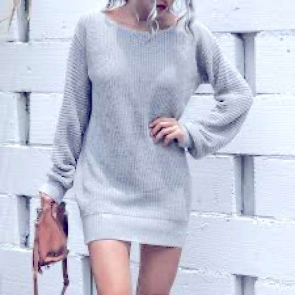 Aritzia Dresses & Skirts - Talula Waffle Knit Sweater Dress - long sleeve off shoulder